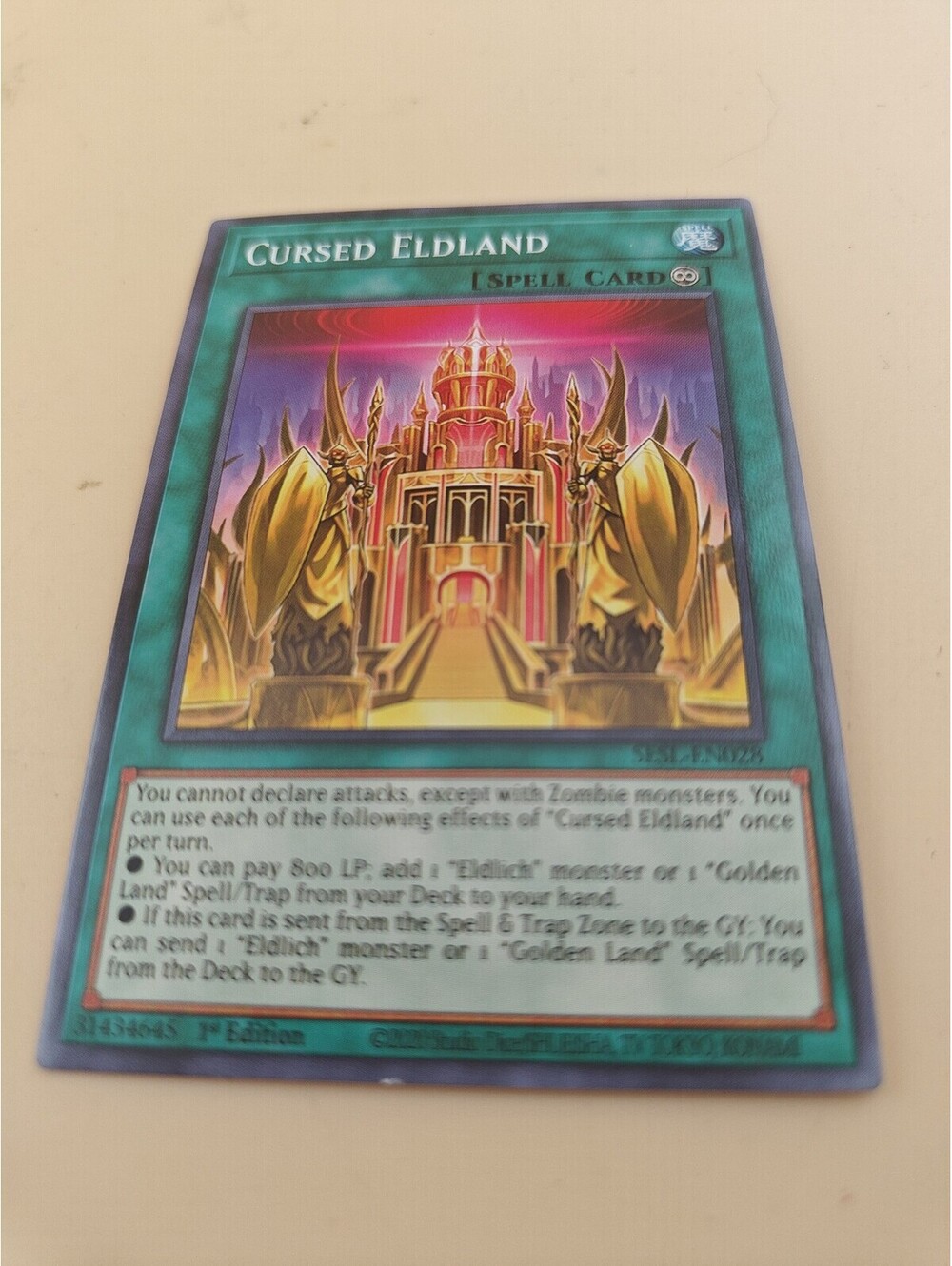 Yu-Gi-Oh! Cursed Eldland SESL-EN028 1st Edition Super Rare